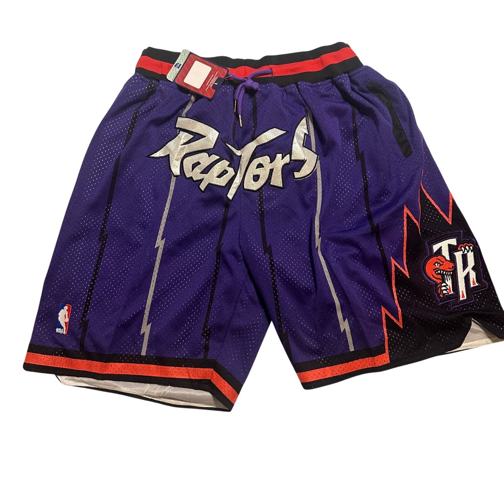 Hardwood Classics Raptors Shorts Mens 2XL Purple Basketball Vintage NBA Mesh